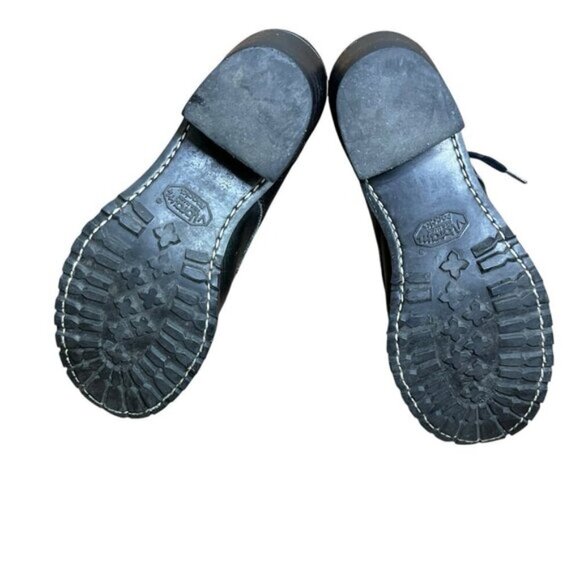 FRYE Sabrina Lace Up Leather Combat Boots, Black, 8 M - Picture 7 of 9